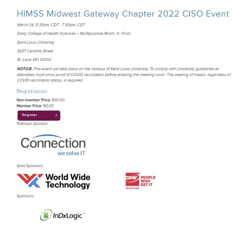 HIMSS Midwest Chapter Event